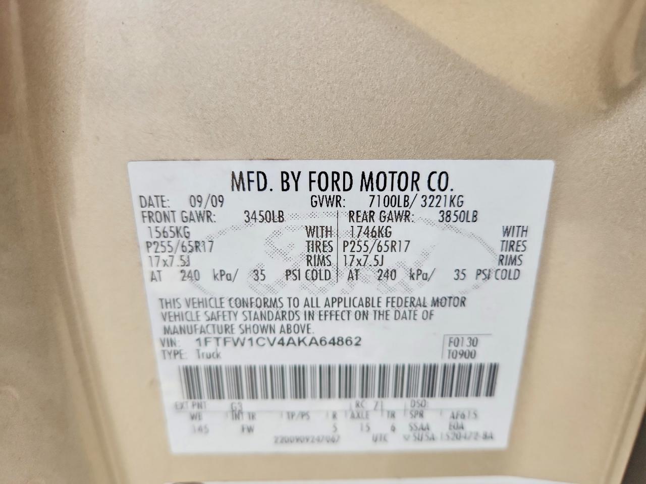 2010 FORD F-150 Lightning