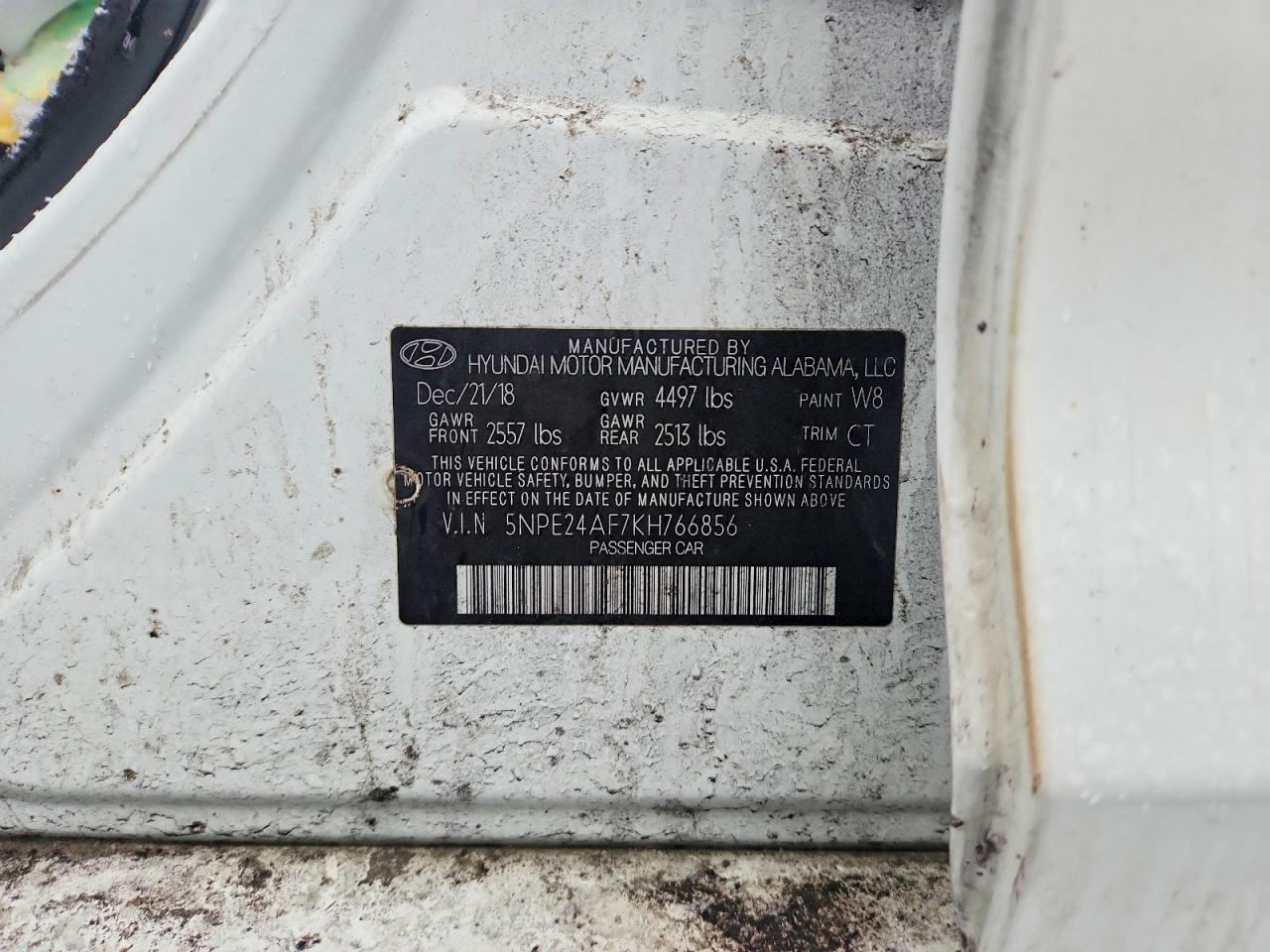 2019 HYUNDAI SONATA