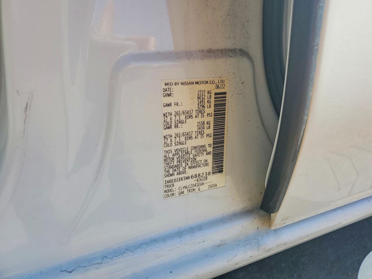 2022 NISSAN Frontier