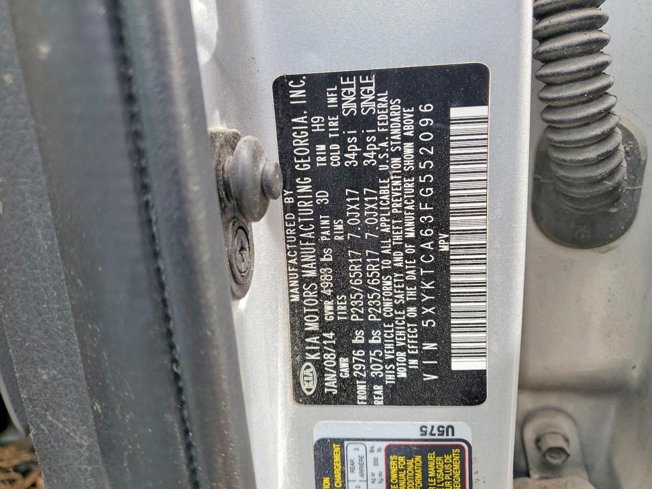 2015 KIA SORENTO