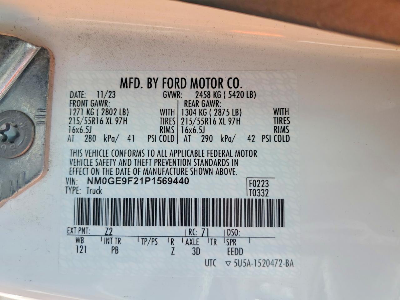 2023 FORD TRANSIT CONNECT