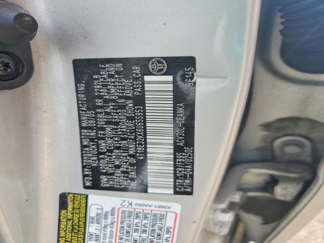 2006 TOYOTA CAMRY