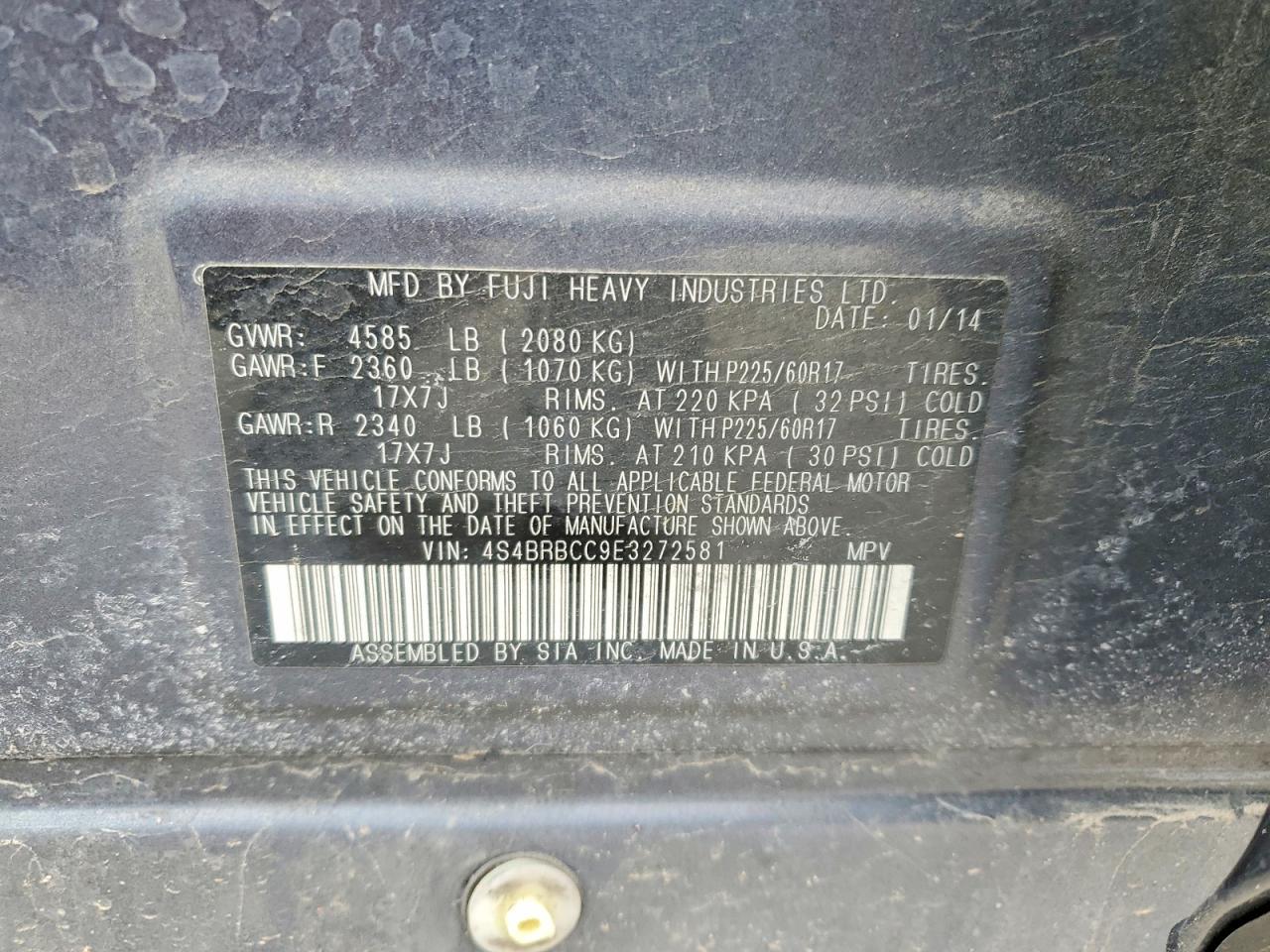 2014 SUBARU Outback