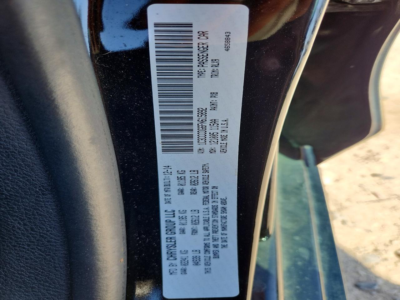 2015 CHRYSLER 200