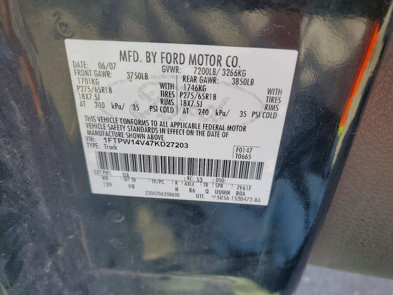 2007 FORD F-150