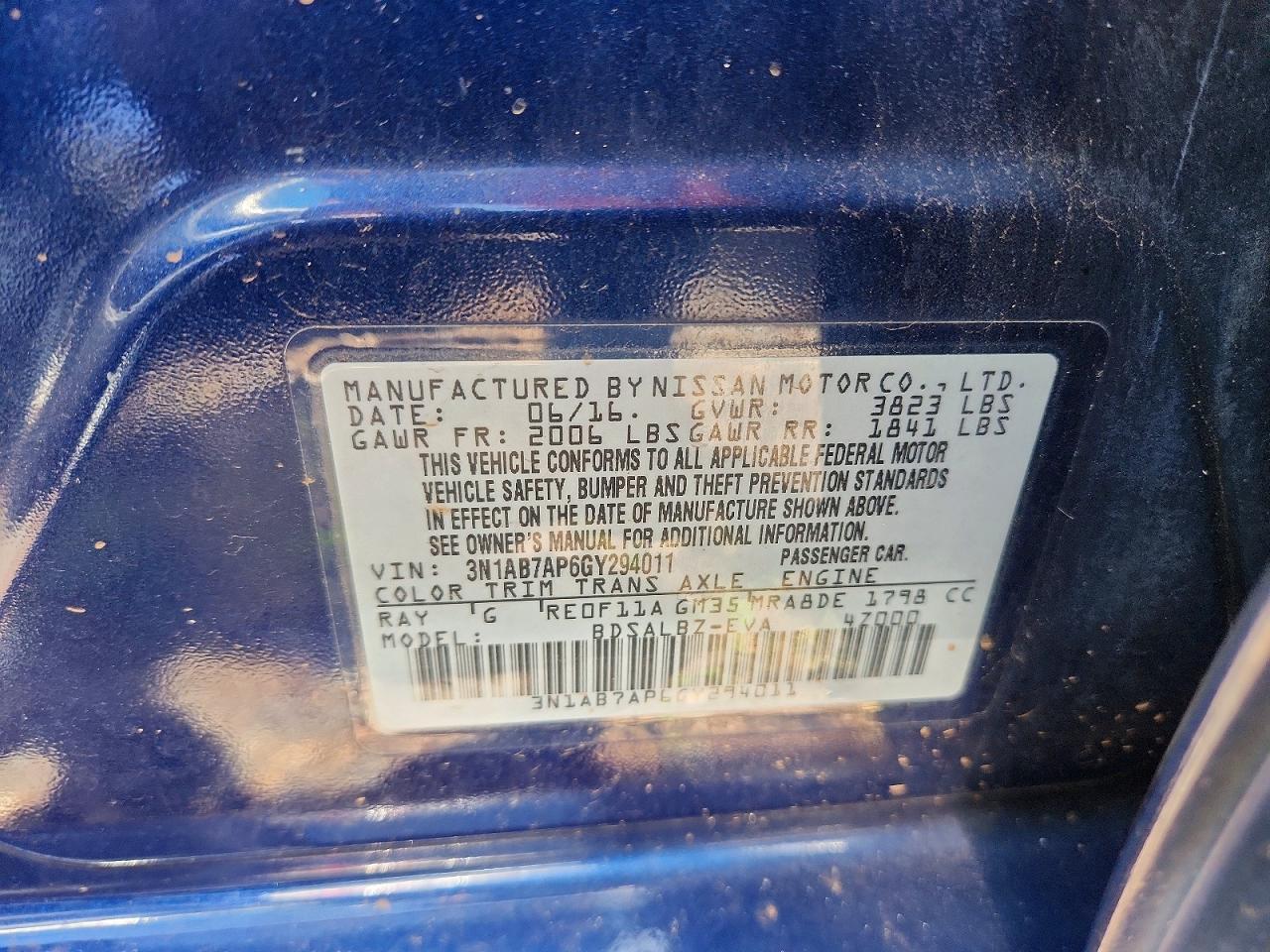2016 NISSAN SENTRA