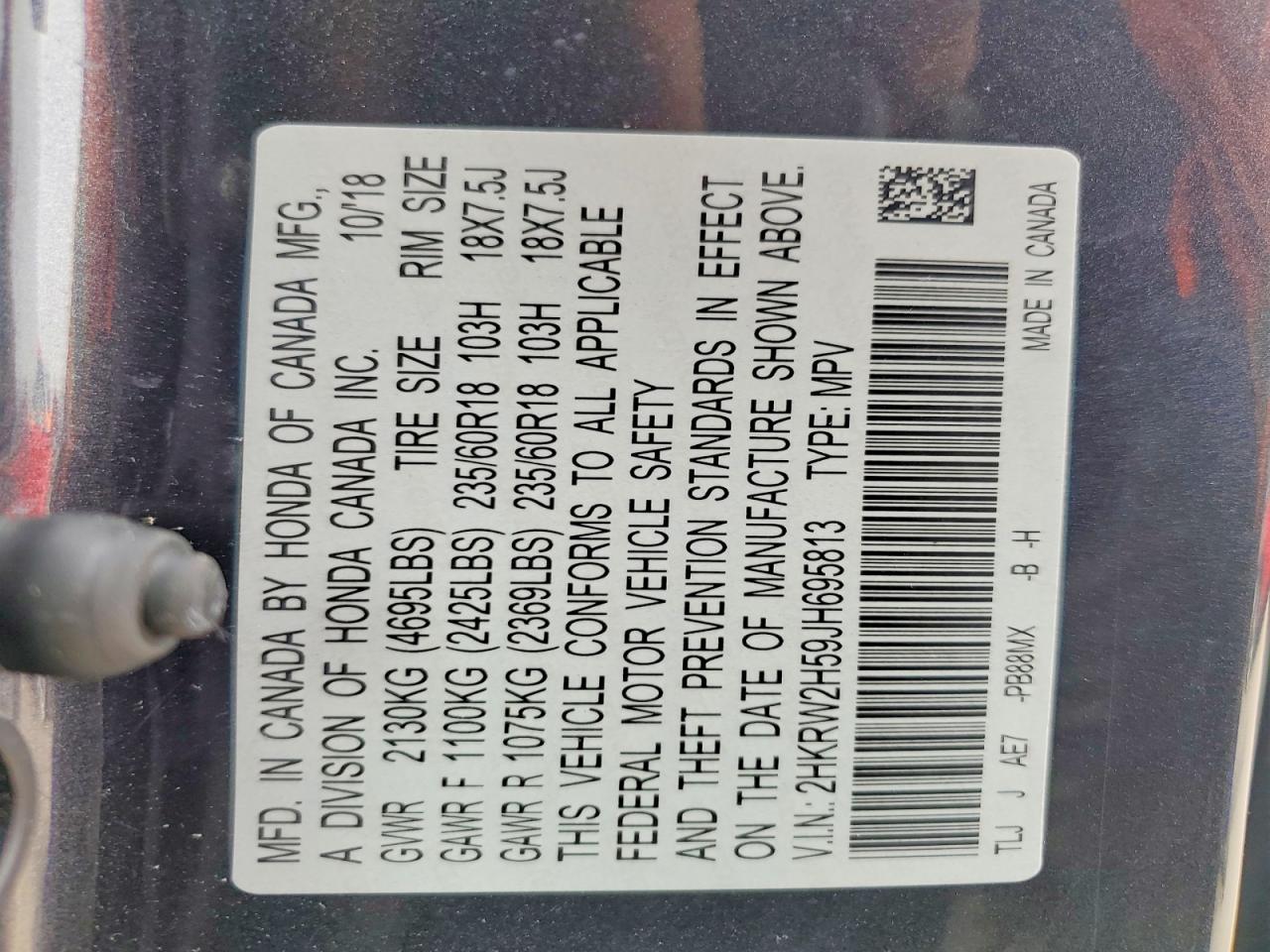 2018 HONDA CR-V