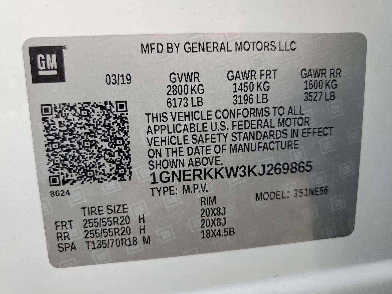 2019 CHEVROLET TRAVERSE