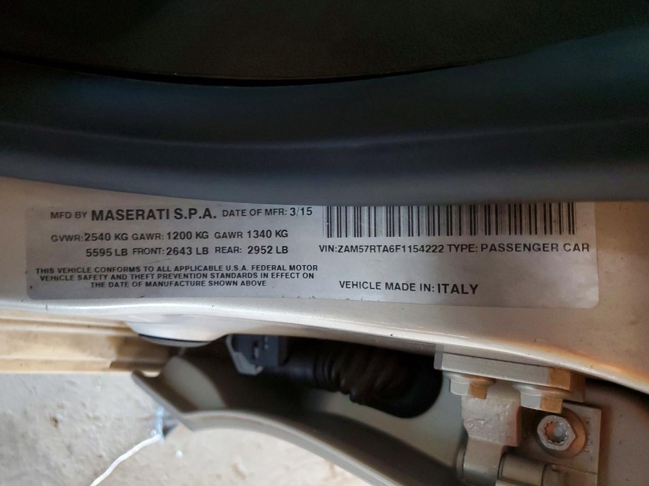 2015 MASERATI Ghibli