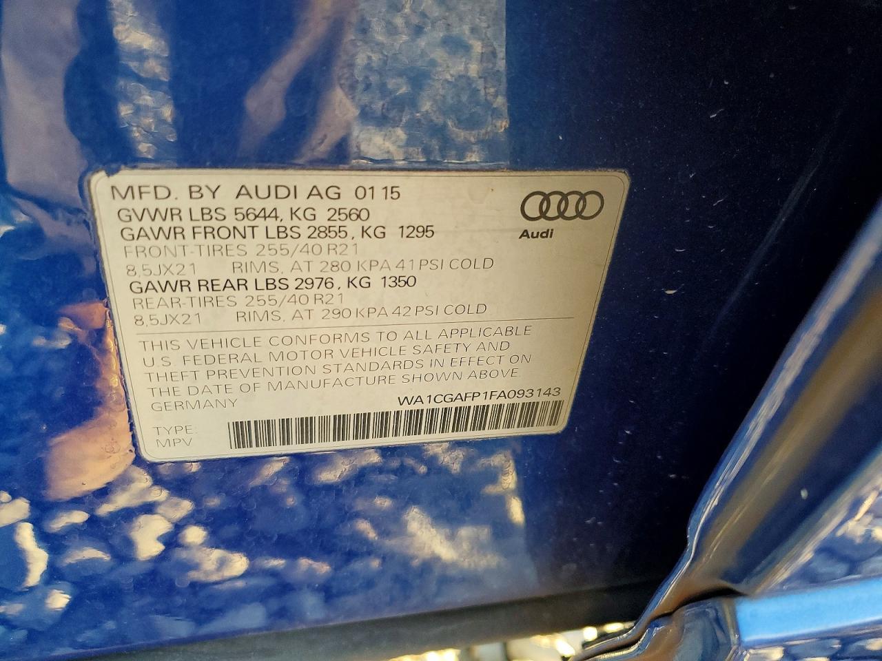 2015 AUDI SQ5