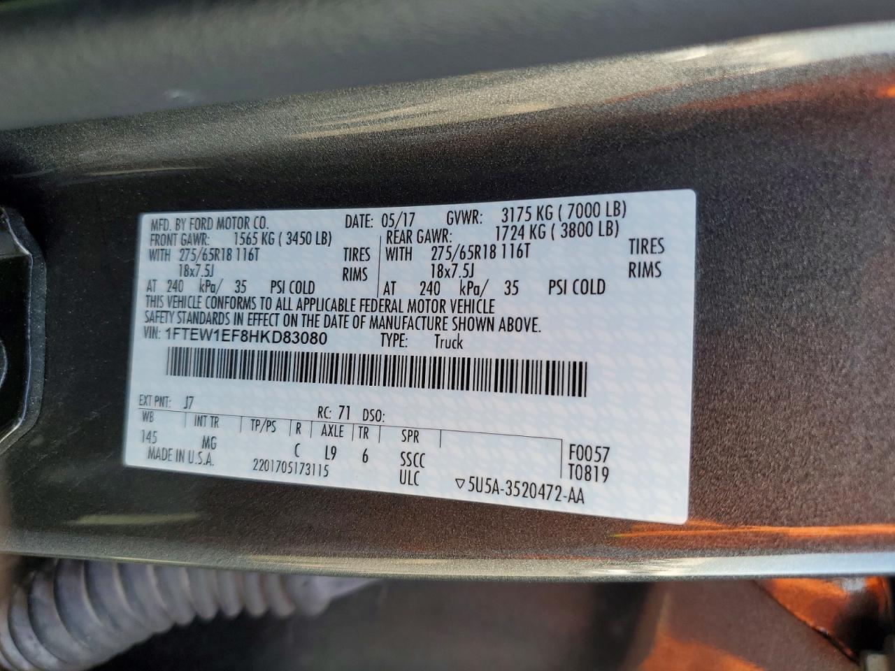 2017 FORD F-150 Lightning
