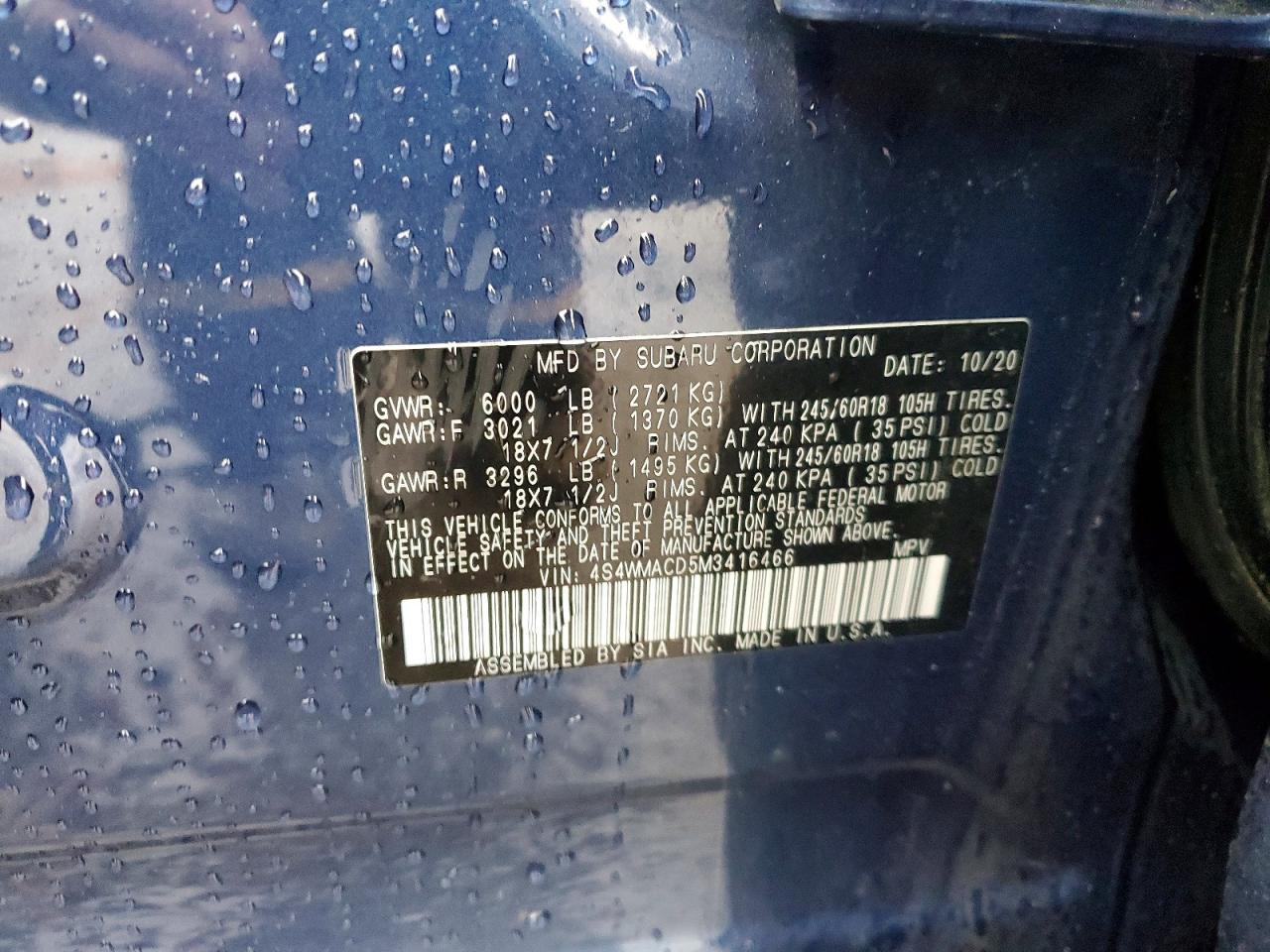 2021 SUBARU Ascent