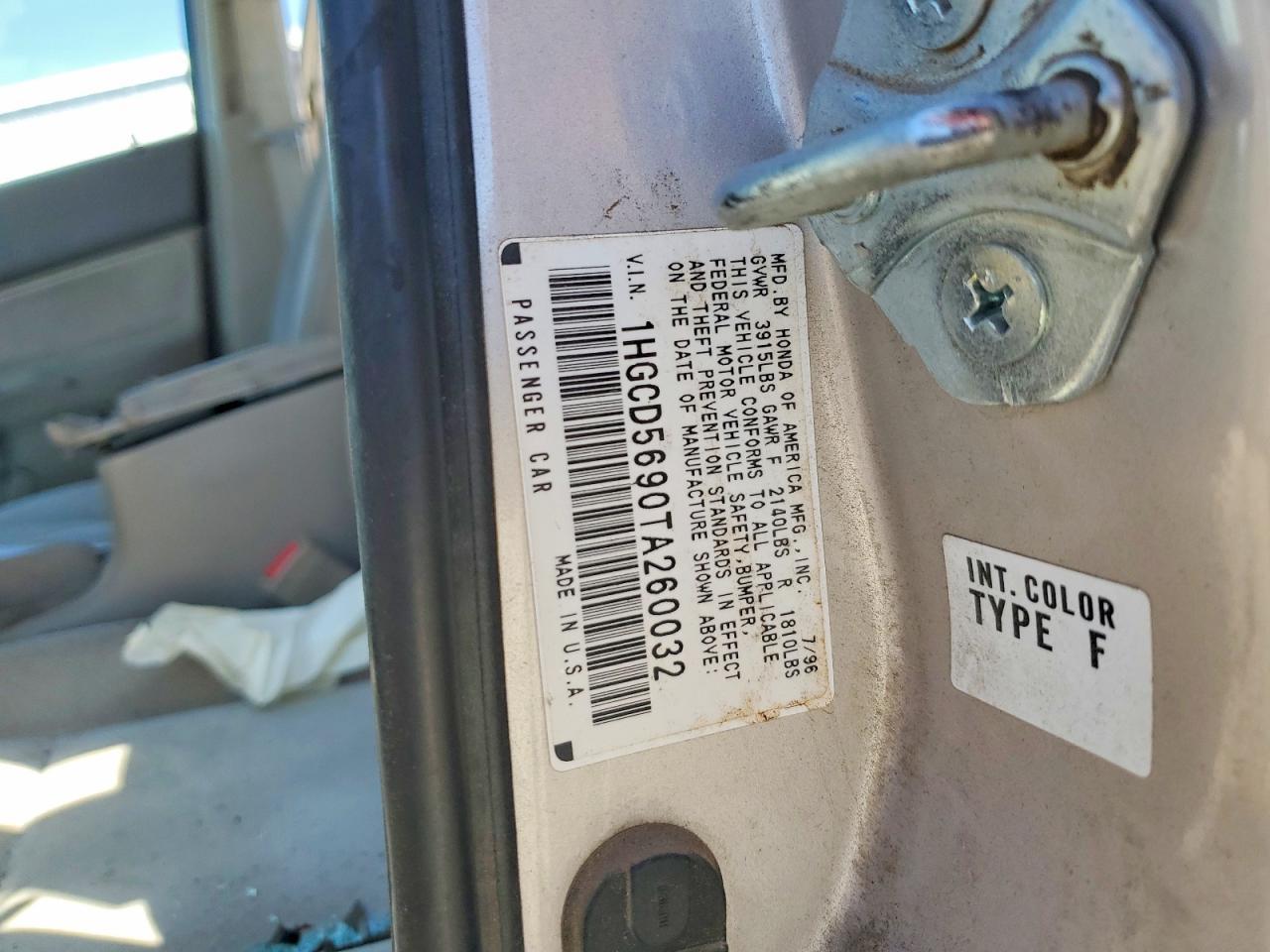 1996 HONDA ACCORD