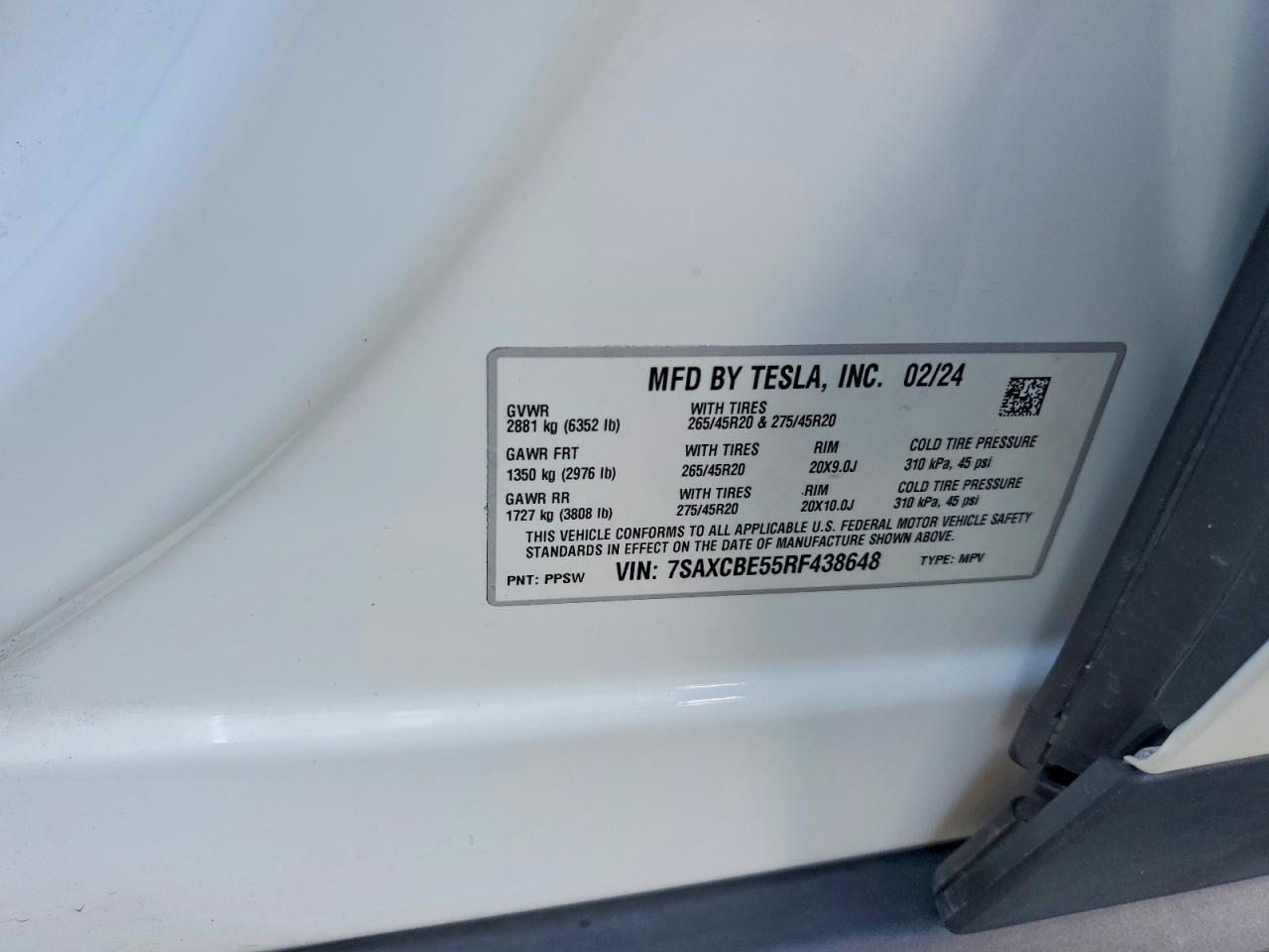 2024 TESLA MODEL X