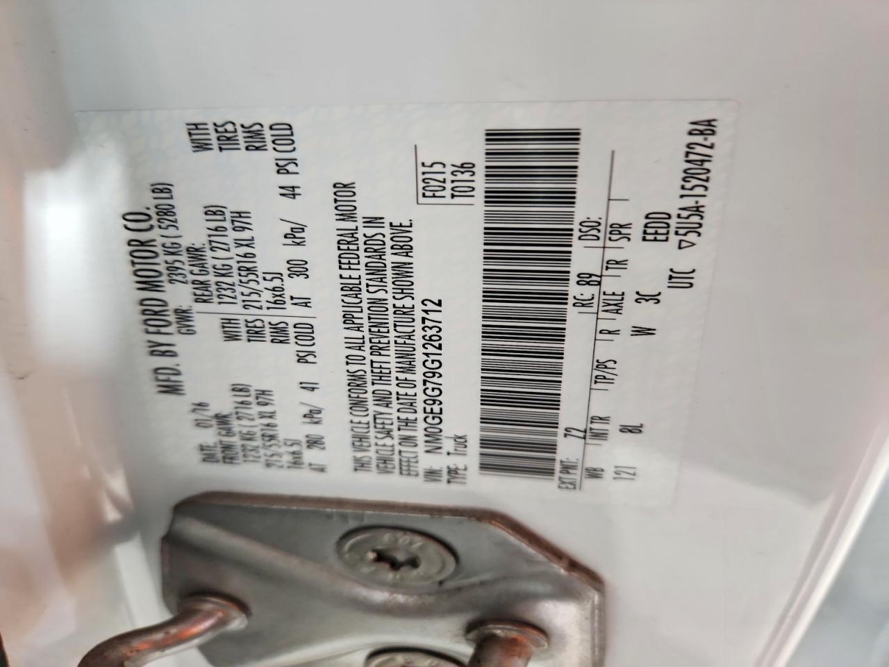 2016 FORD TRANSIT CONNECT