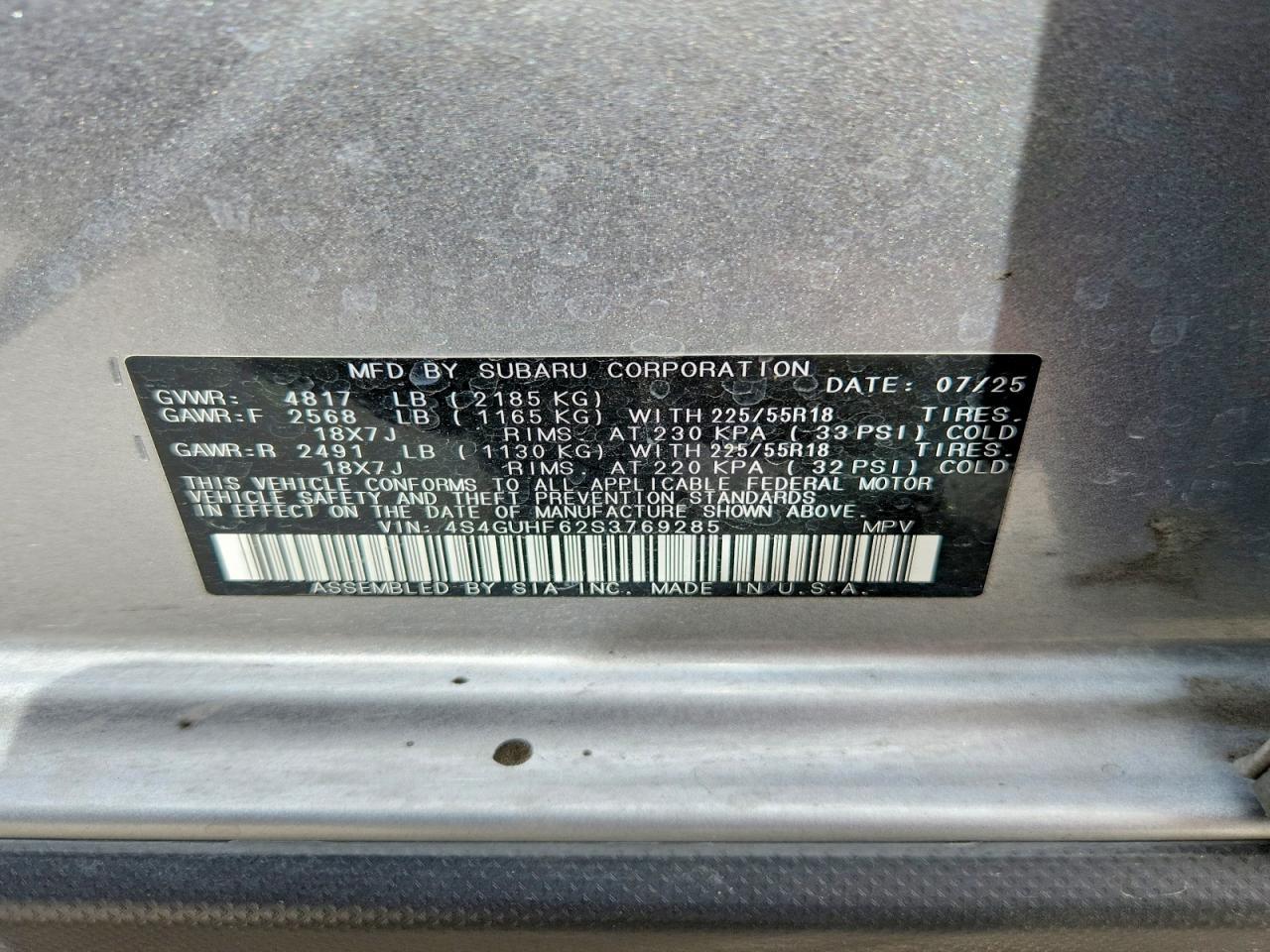 2025 SUBARU Crosstrek