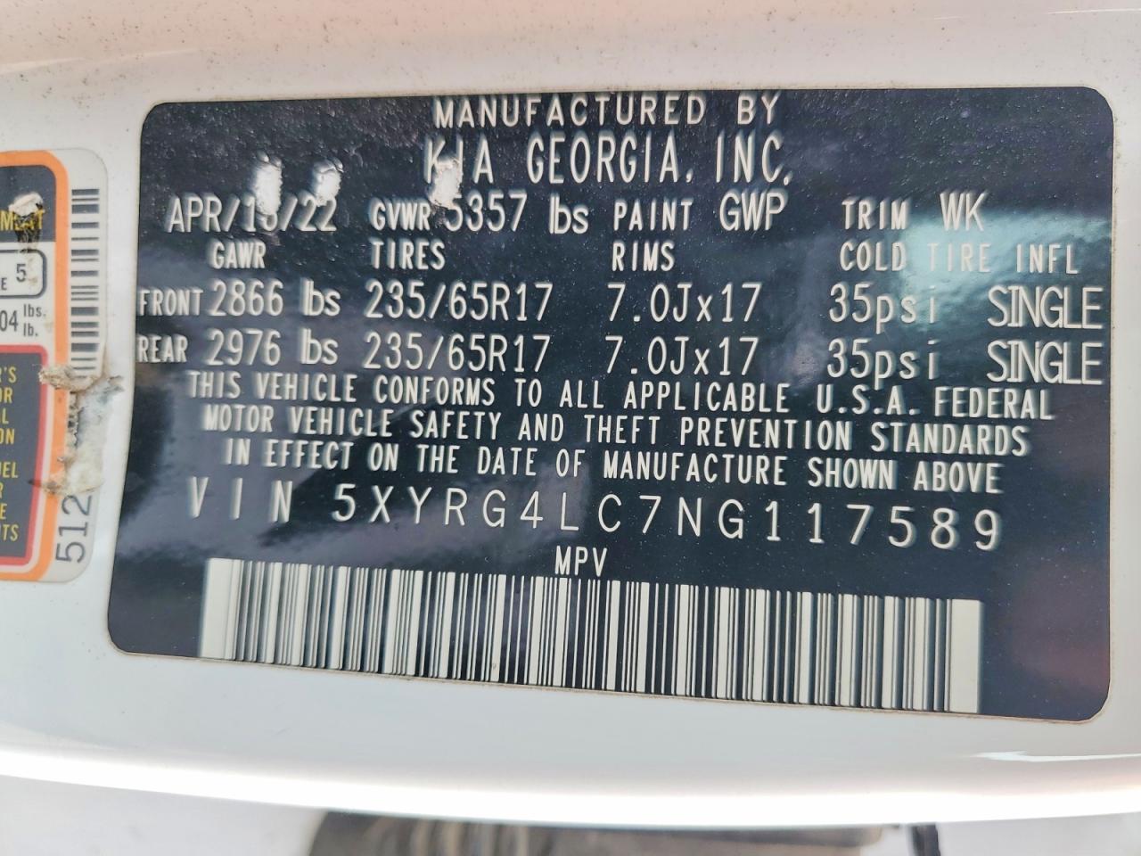 2022 KIA SORENTO