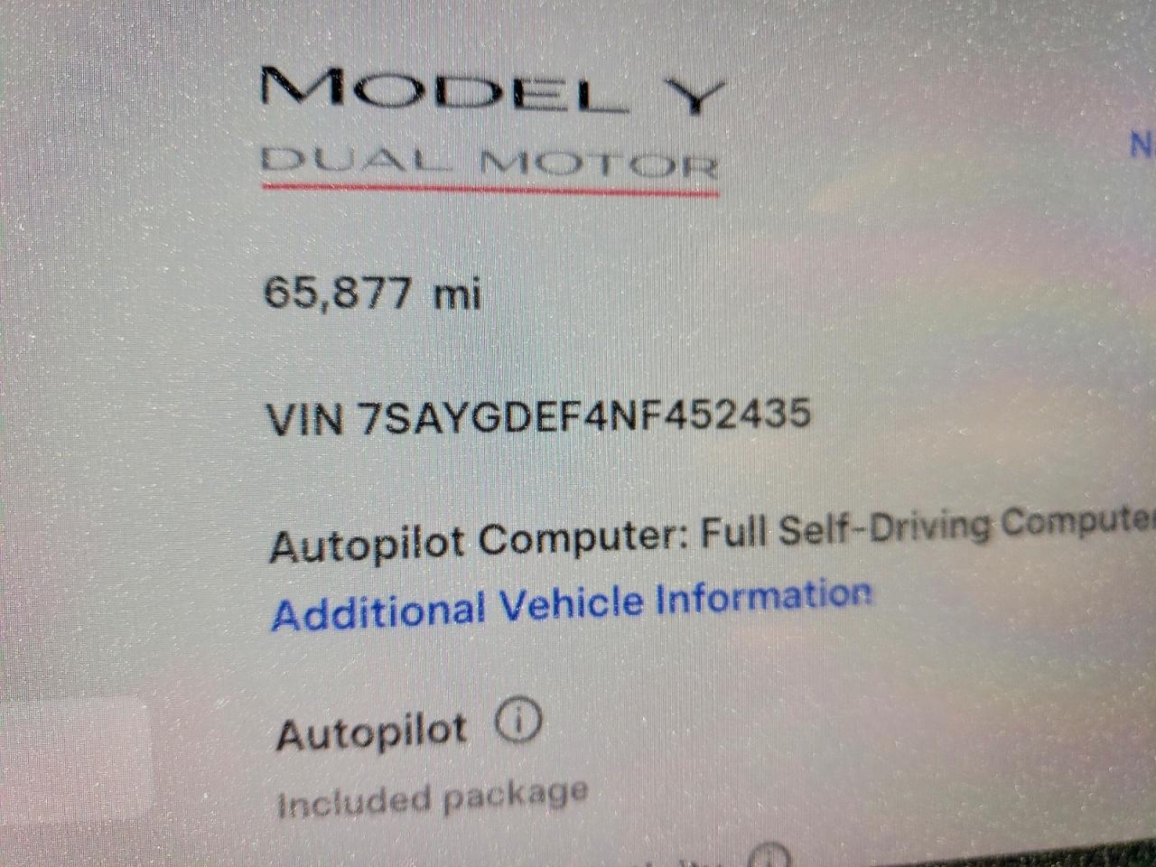2022 TESLA MODEL Y