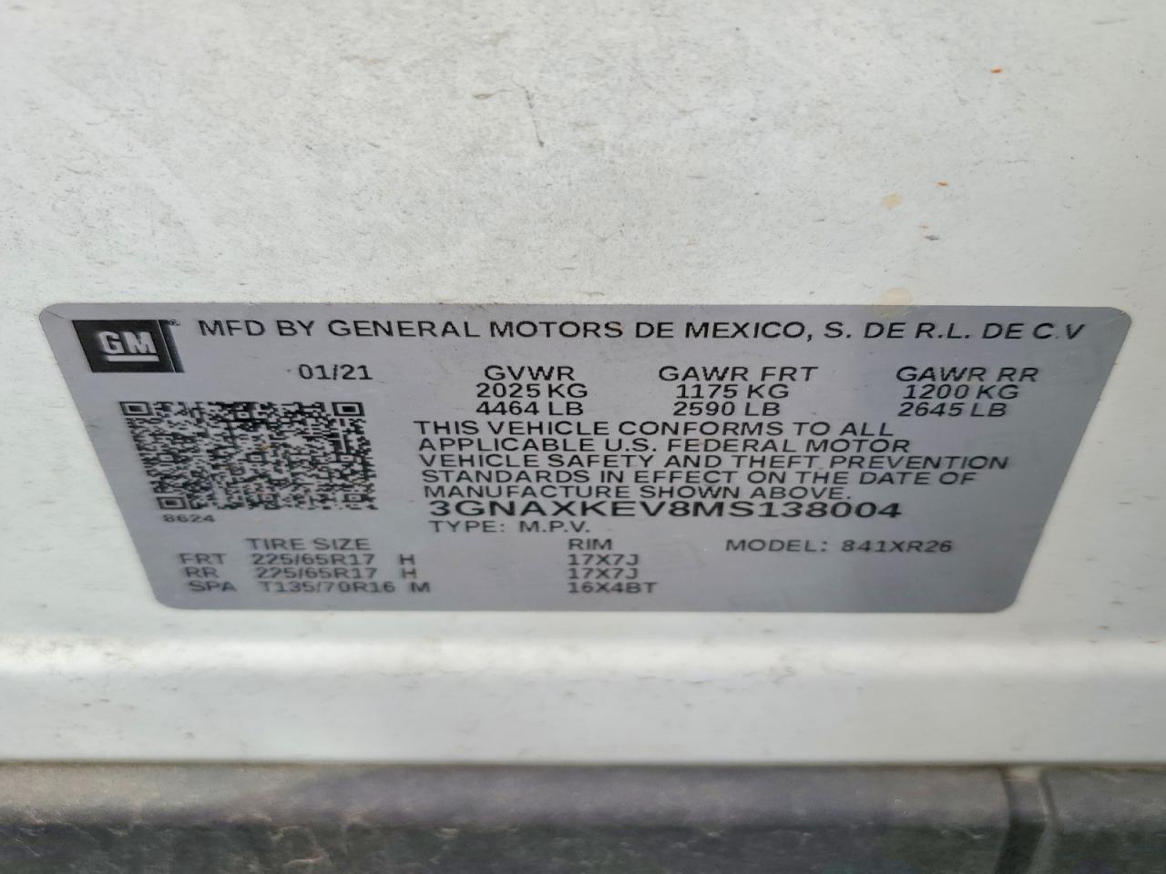 2021 CHEVROLET EQUINOX