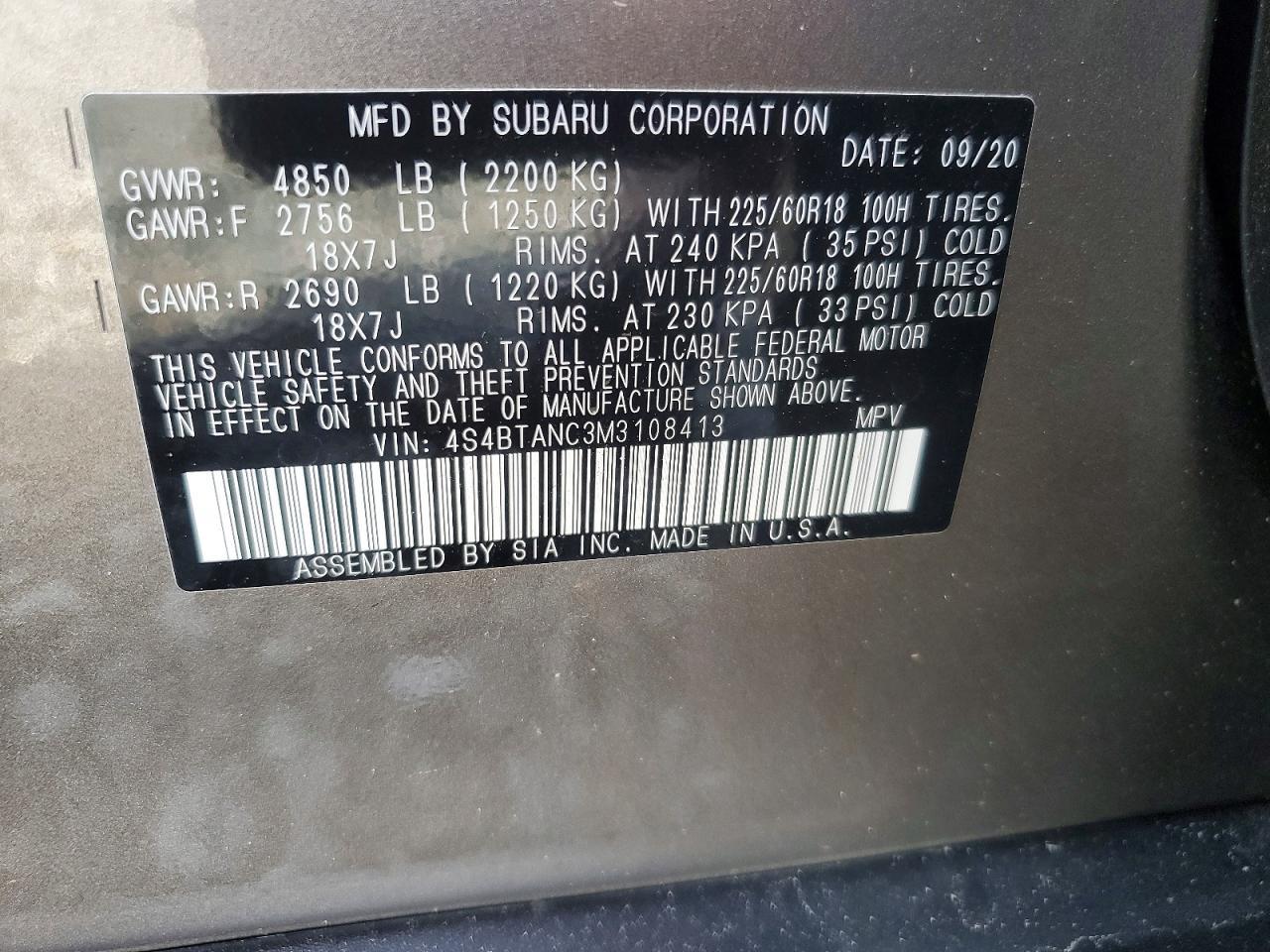 2021 SUBARU Outback