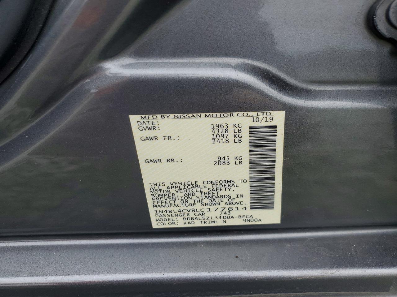 2020 NISSAN ALTIMA