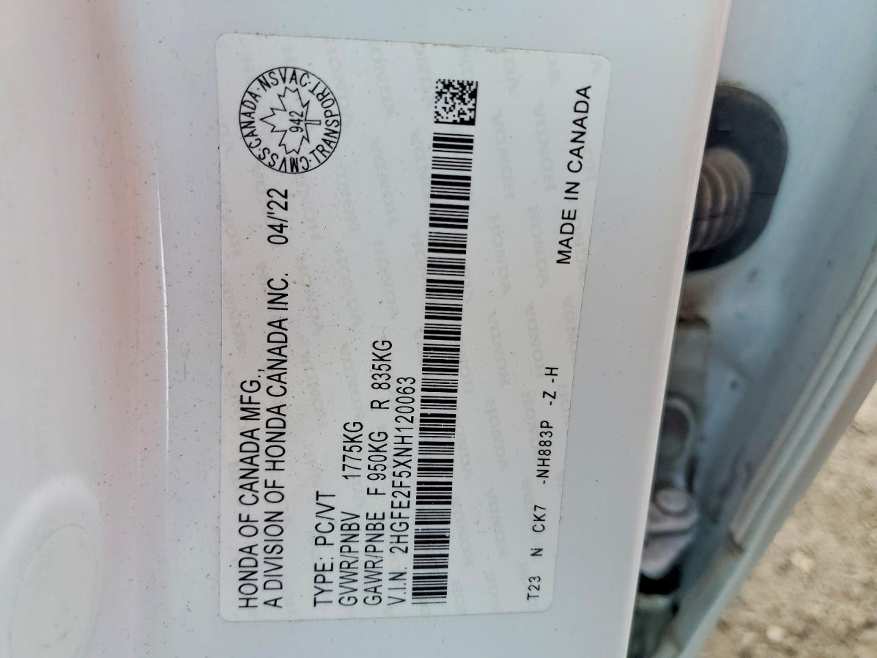 2022 HONDA CIVIC