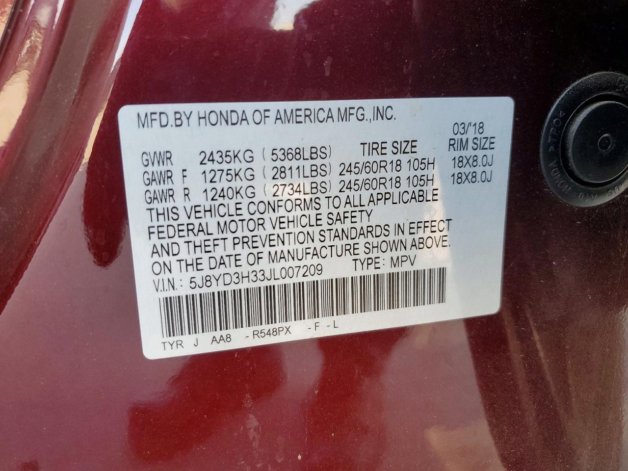 2018 ACURA MDX