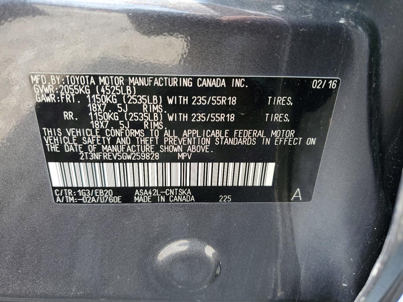 2016 TOYOTA RAV4