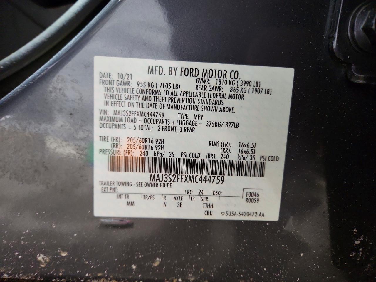 2021 FORD EcoSport