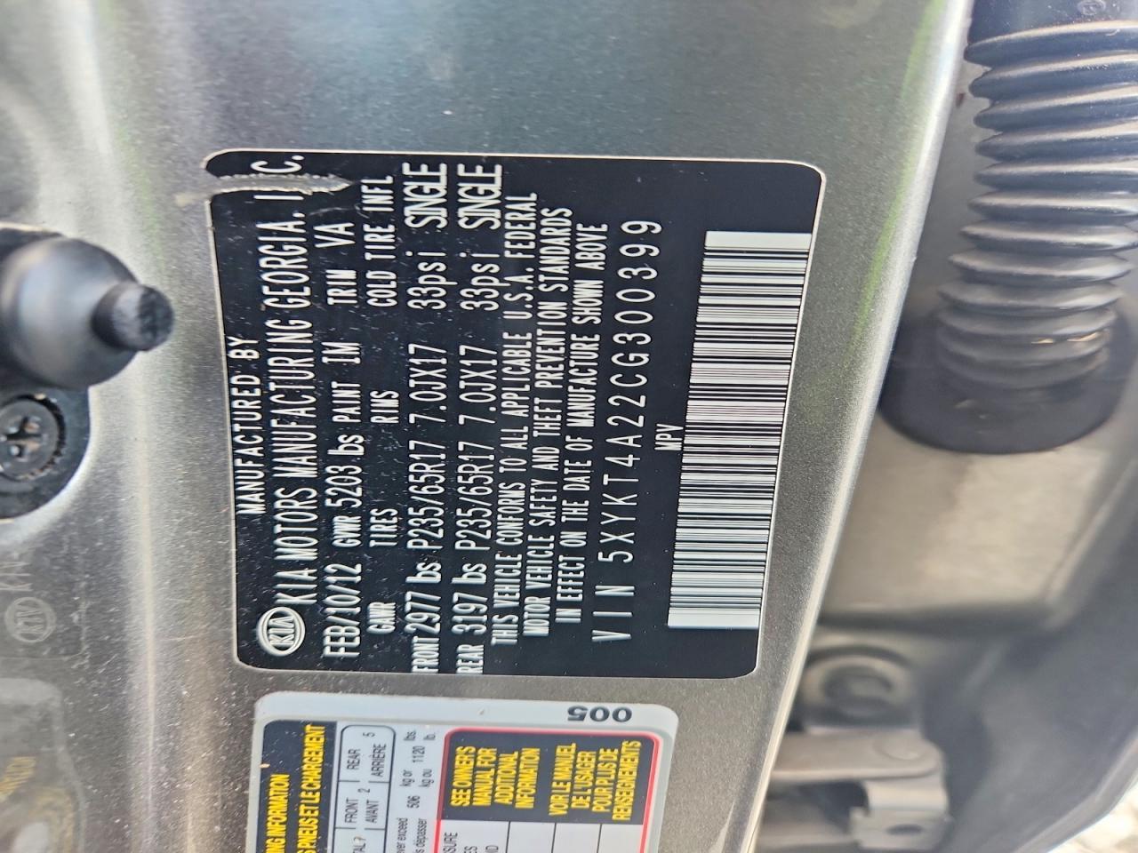 2012 KIA SORENTO