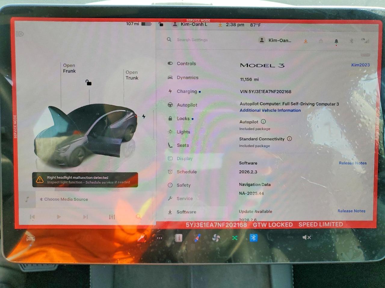 2022 TESLA MODEL 3