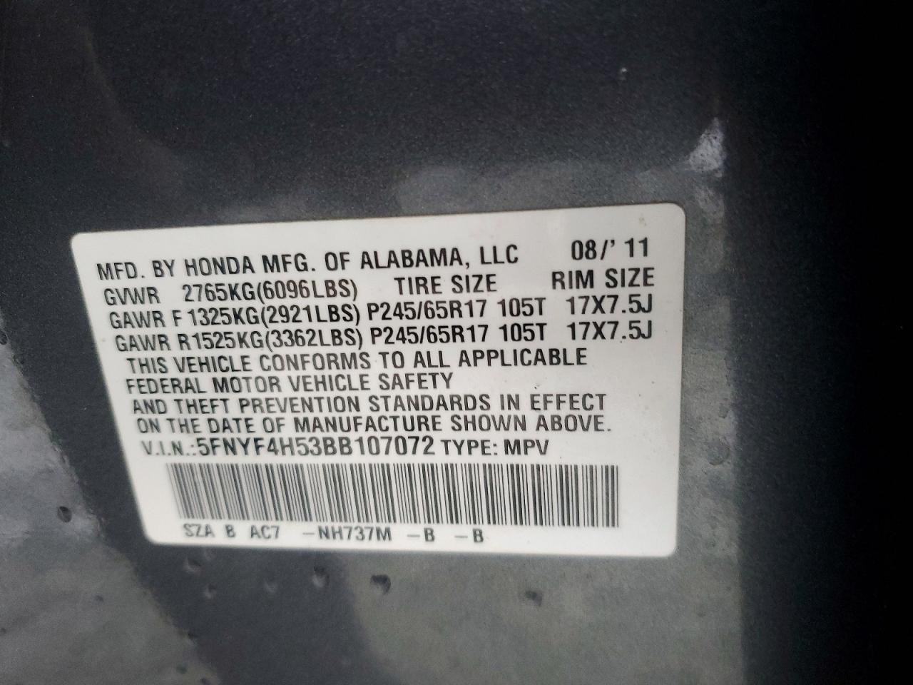 2011 HONDA PILOT