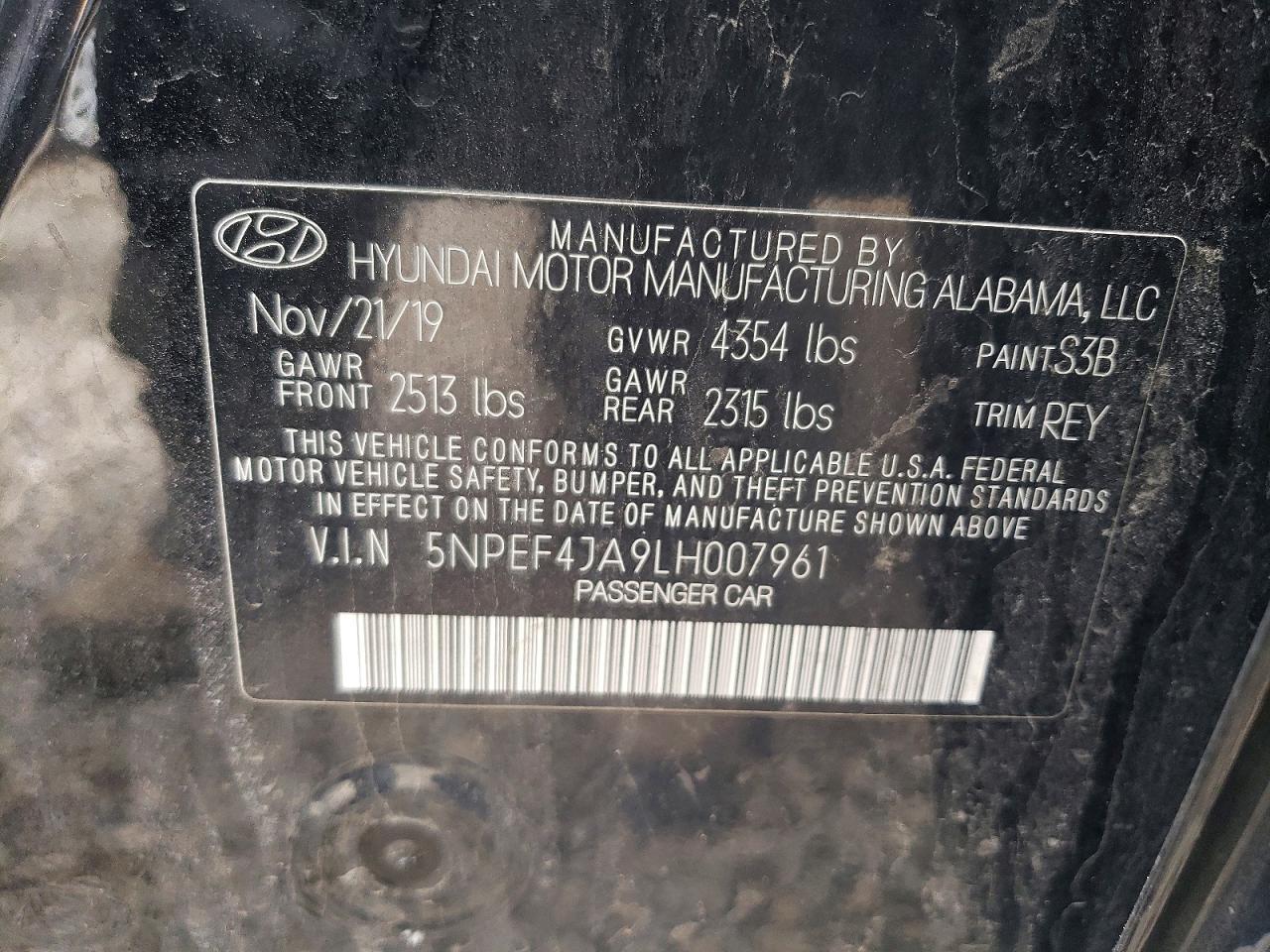 2020 HYUNDAI SONATA