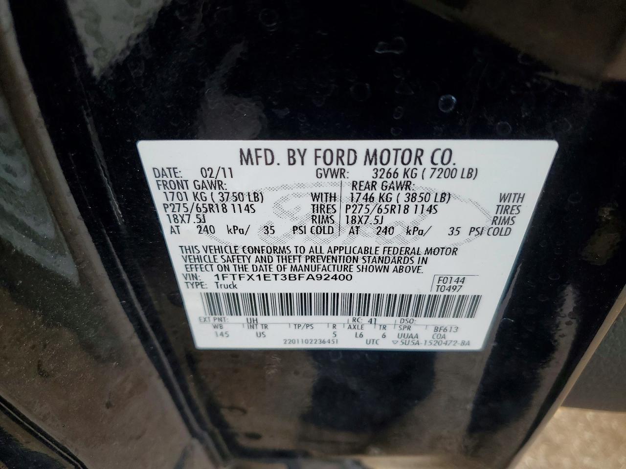 2011 FORD F-150