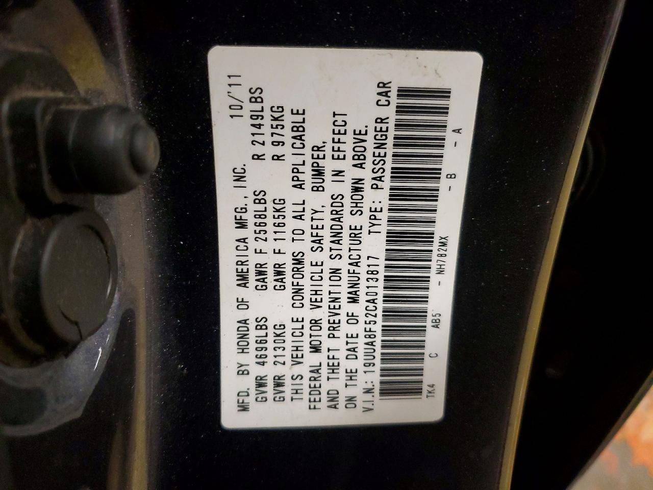 2012 ACURA TL