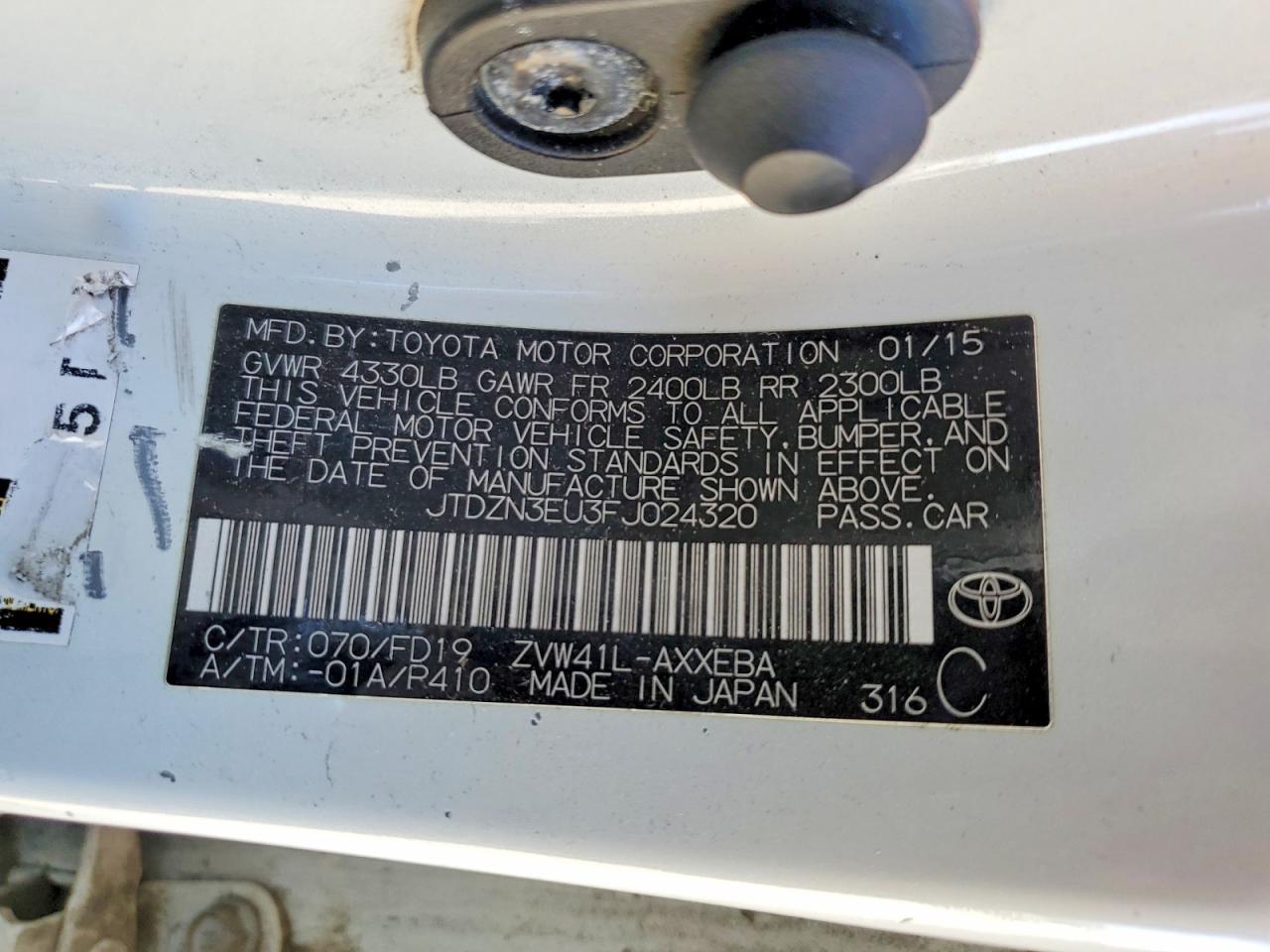 2015 TOYOTA PRIUS V