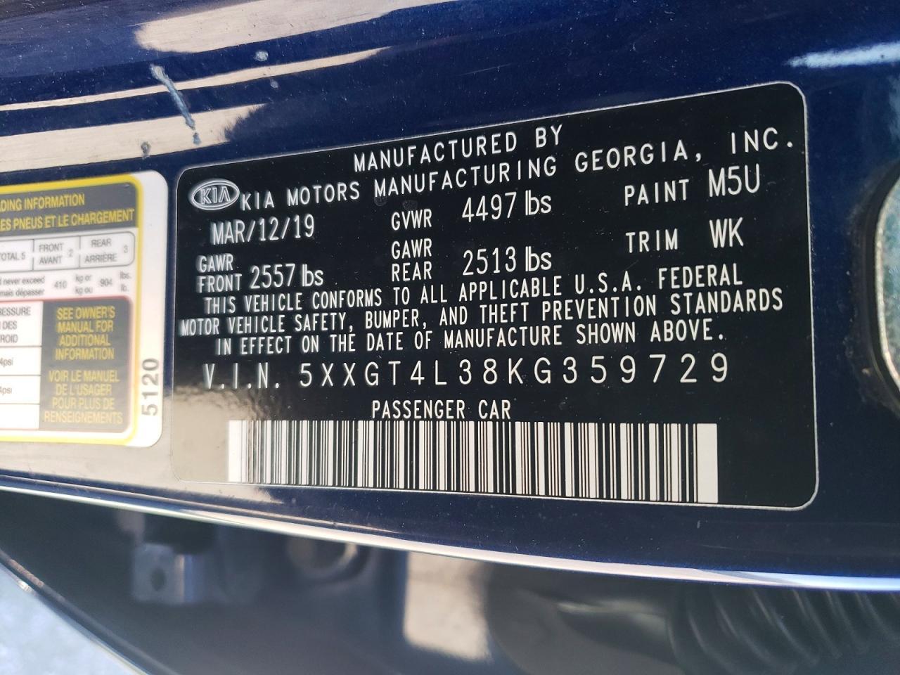 2019 KIA OPTIMA