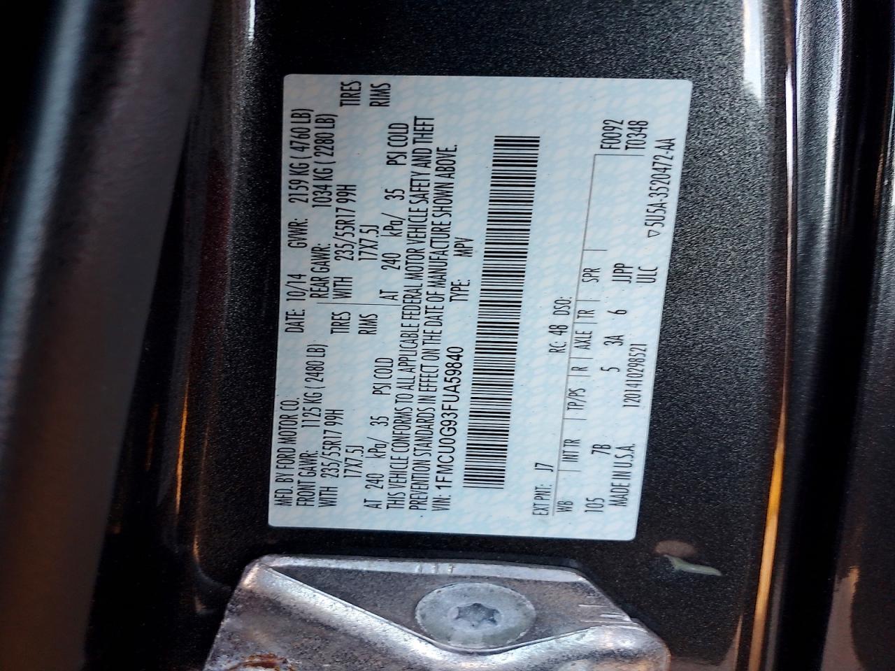 2015 FORD ESCAPE