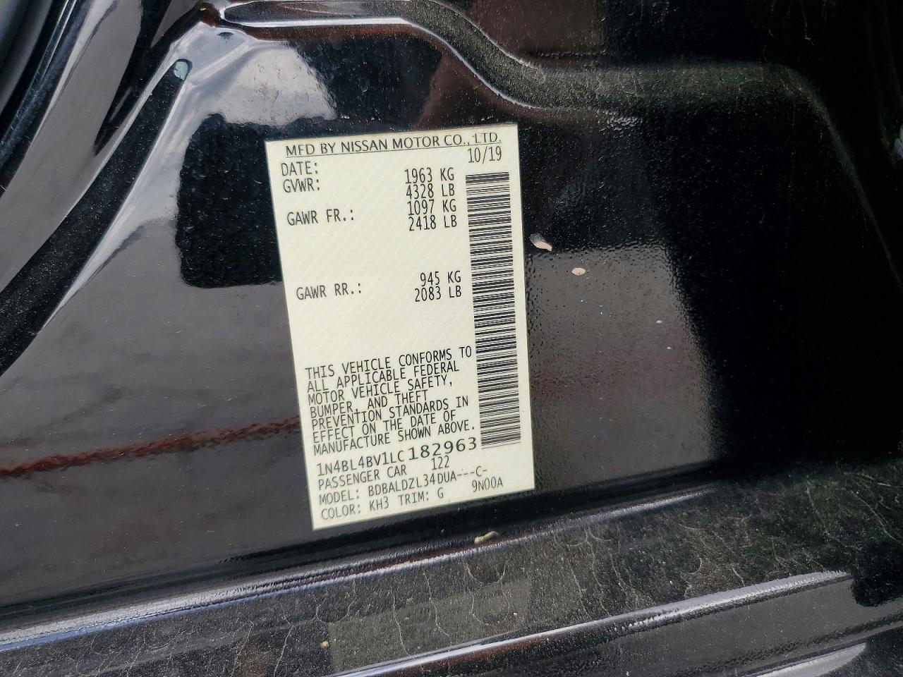 2020 NISSAN ALTIMA