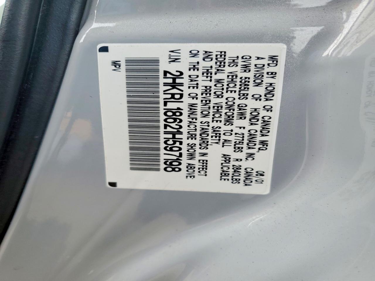 2001 HONDA ODYSSEY