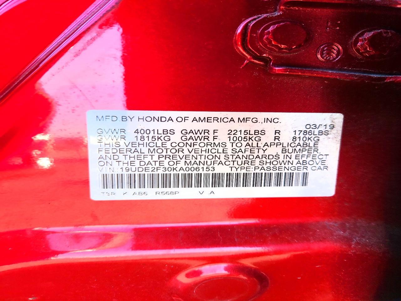 2019 ACURA ILX