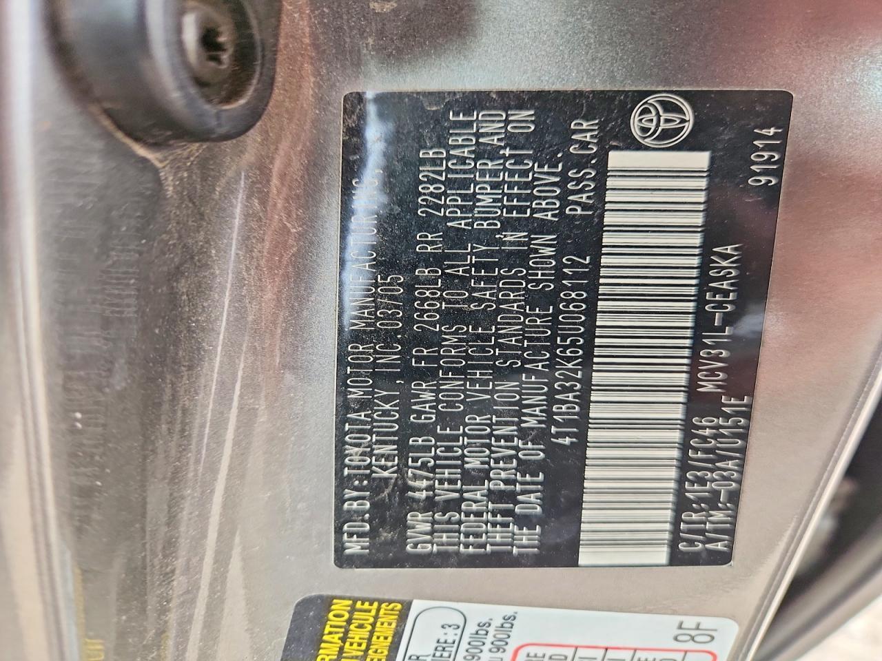 2005 TOYOTA CAMRY