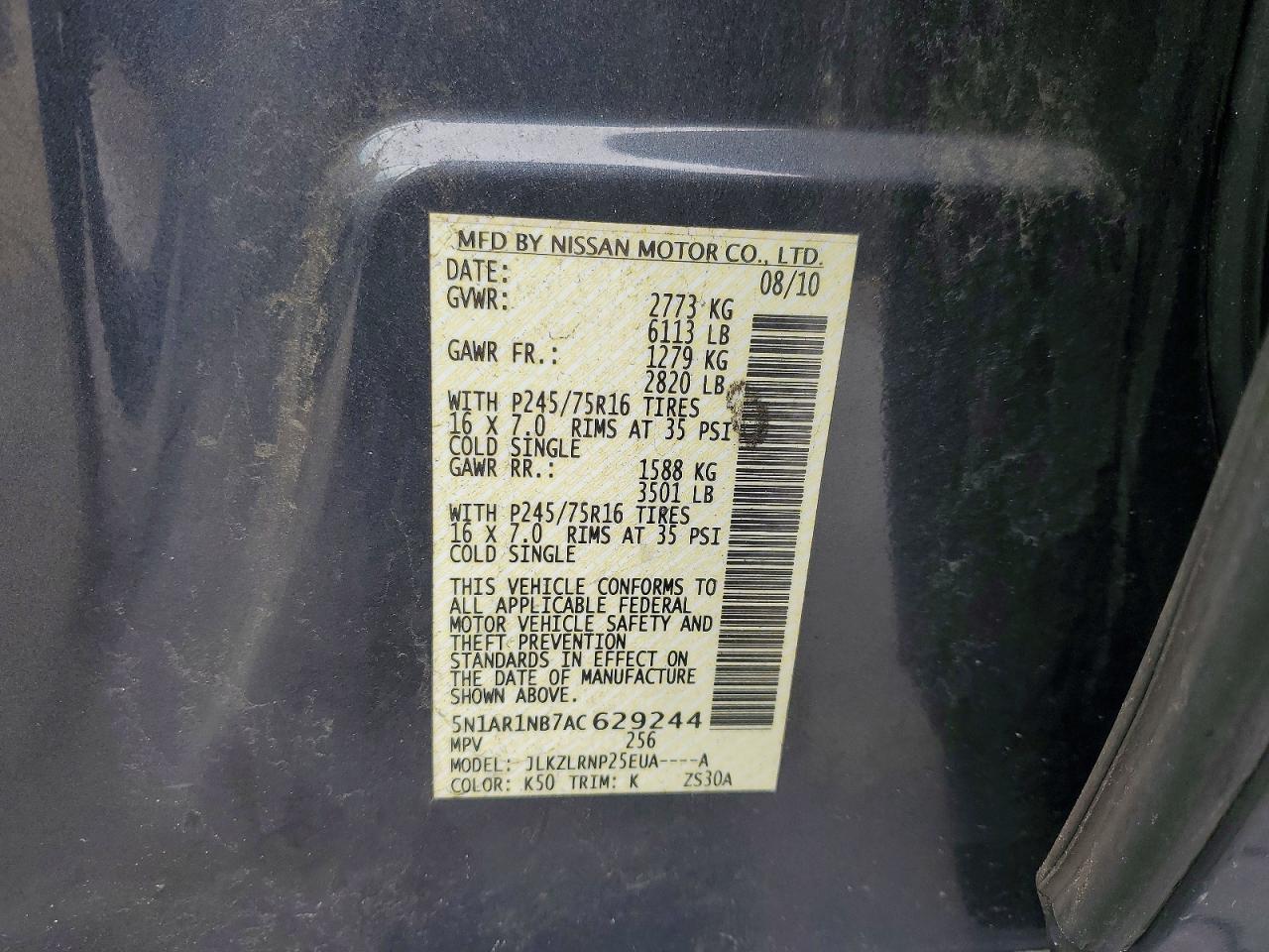 2010 NISSAN PATHFINDER