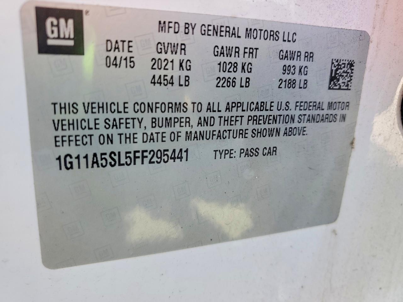 2015 CHEVROLET MALIBU