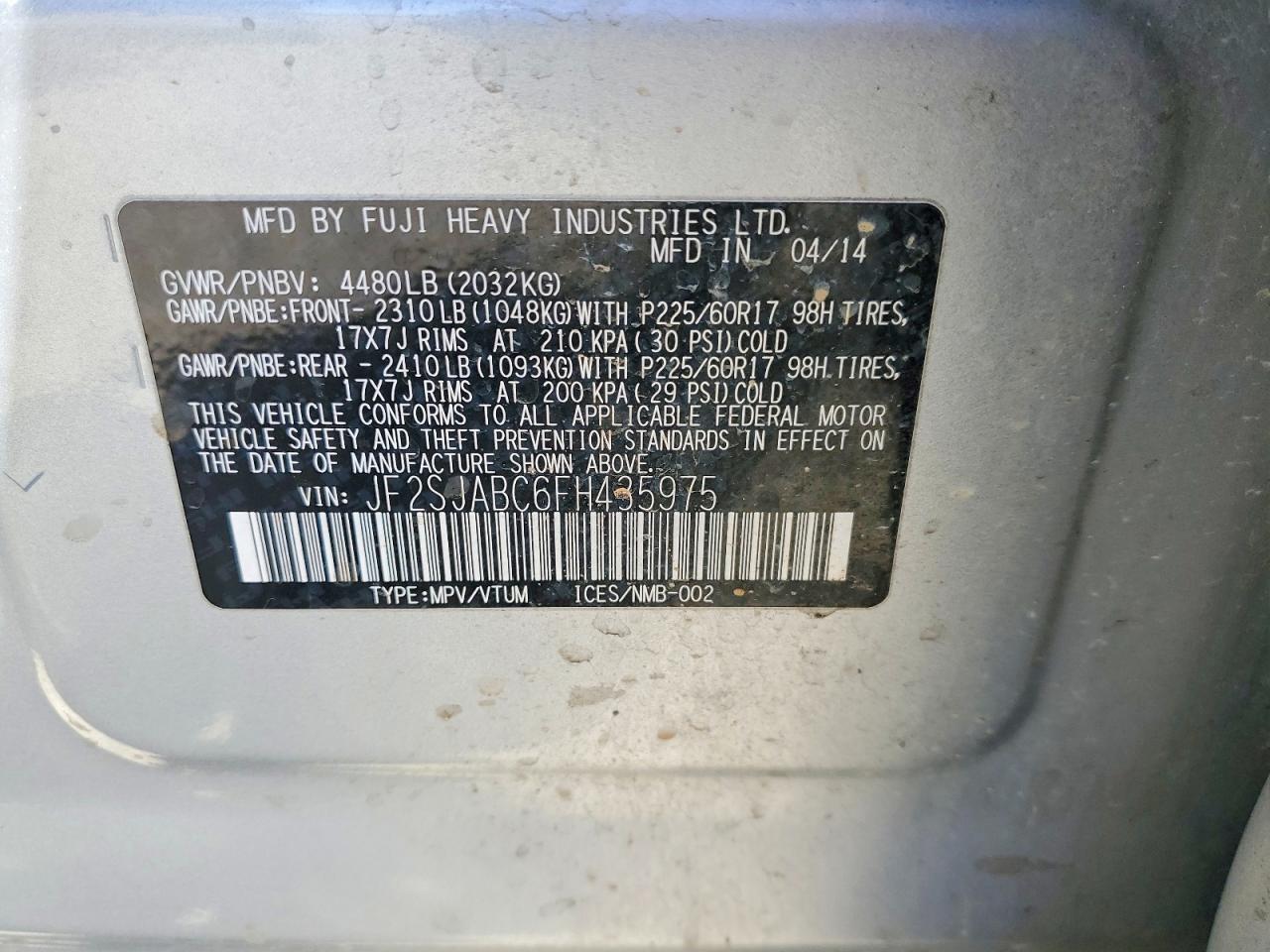 2015 SUBARU FORESTER