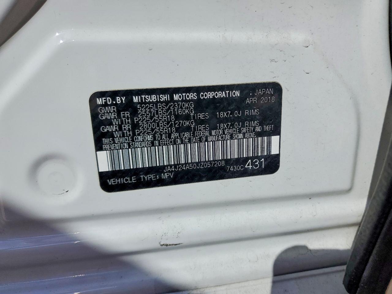 2018 MITSUBISHI outlander