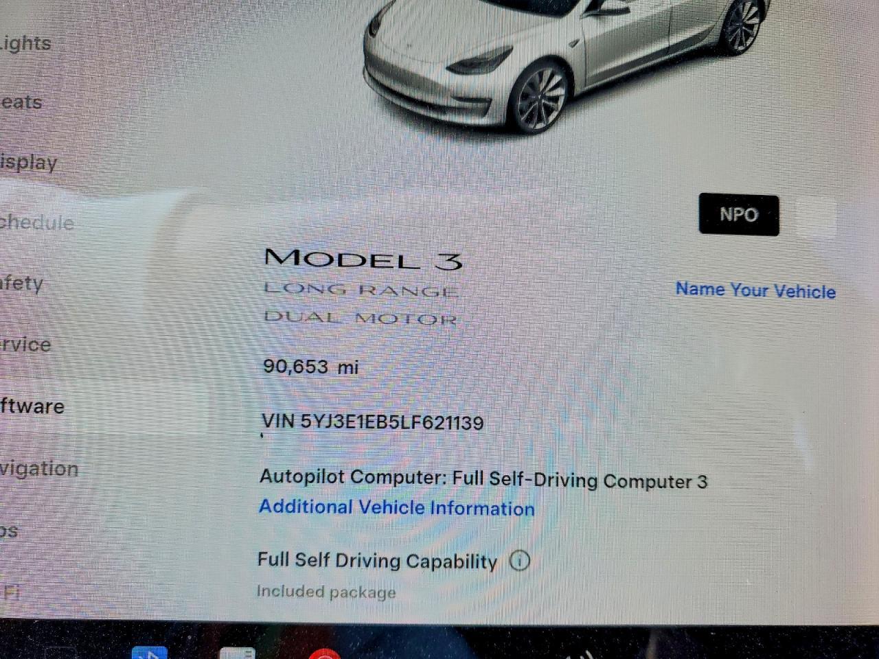 2020 TESLA MODEL 3