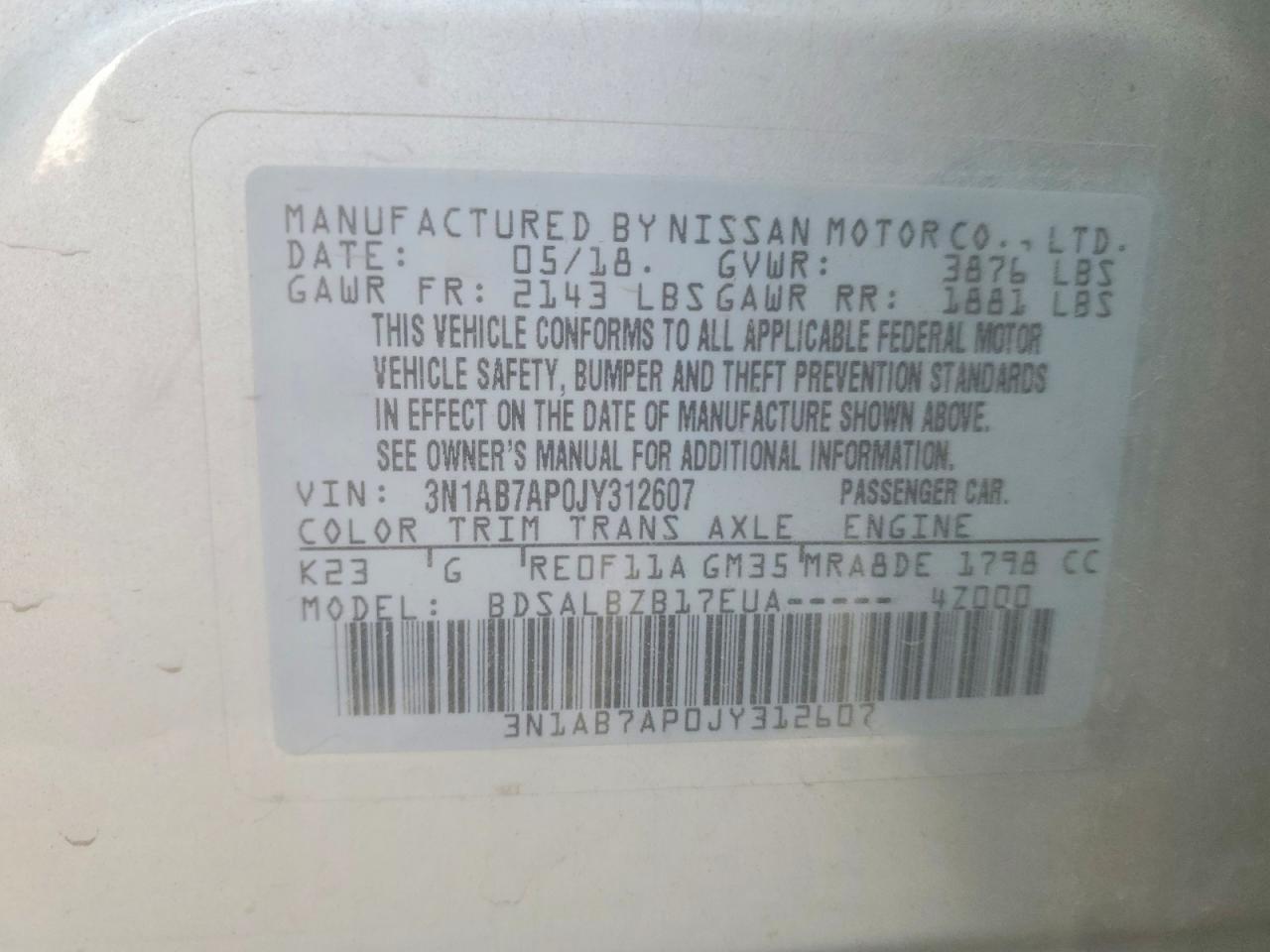 2018 NISSAN SENTRA