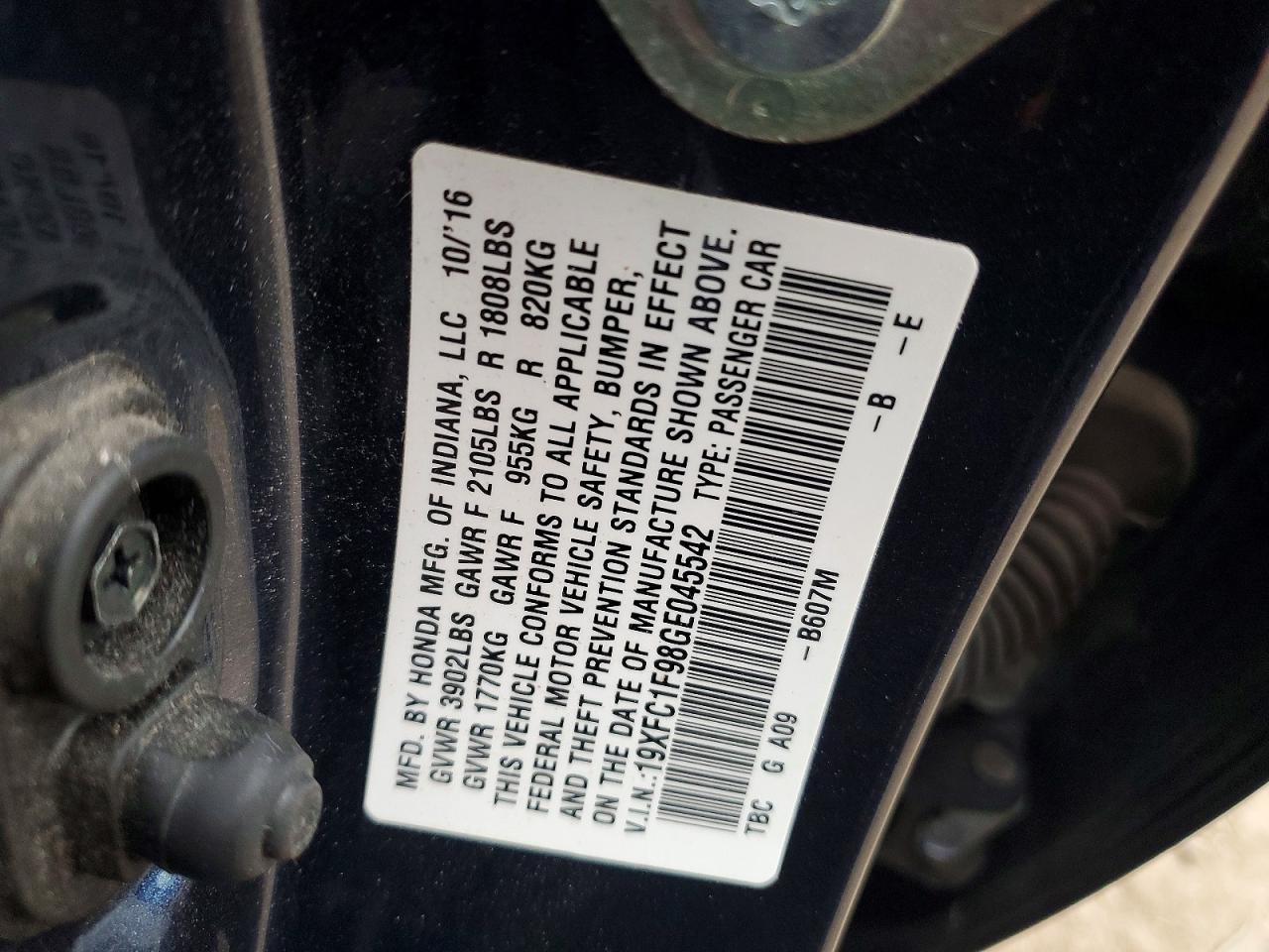2016 HONDA CIVIC