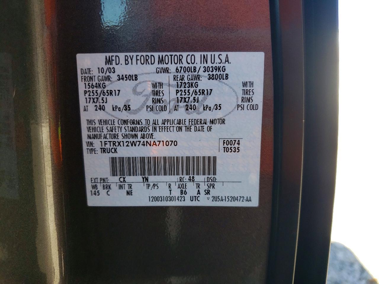 2004 FORD F-150 Lightning